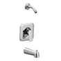 Moen - Rizon 1-Handle Posi-Temp Tub and Shower Faucet Trim Kit in Chrome (Shower Head and Valve Not Included) - Chrome