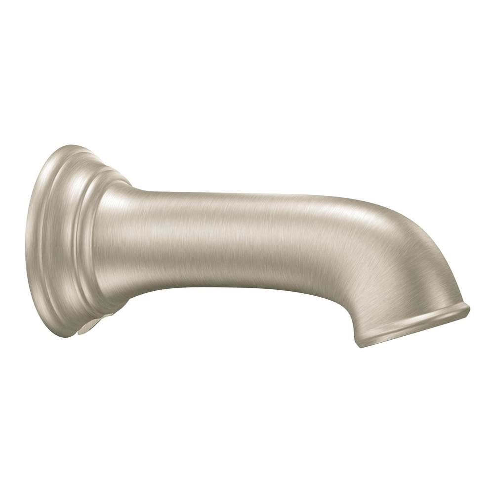 Moen - Replacement 7.25-Inch Nondiverter Tub Spout, Brushed Nickel - Brushed Nickel