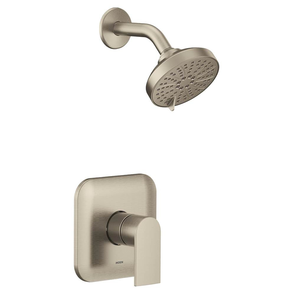 Moen - Genta M-CORE 2-Series Eco Performance 1-Handle Shower Trim Kit in Brushed Nickel (Valve Sold Separately) - Brushed Nickel