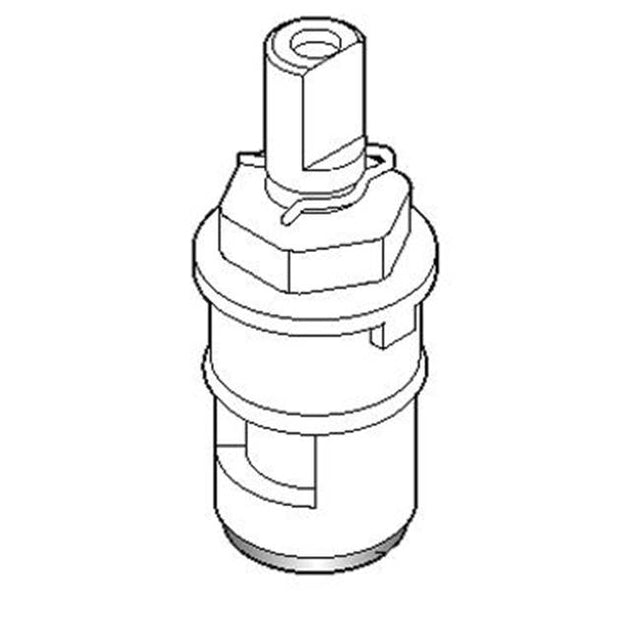 Moen - 2 Handle Plastic Shell Ceramic Disc Cartridge - Cold - Unfinished
