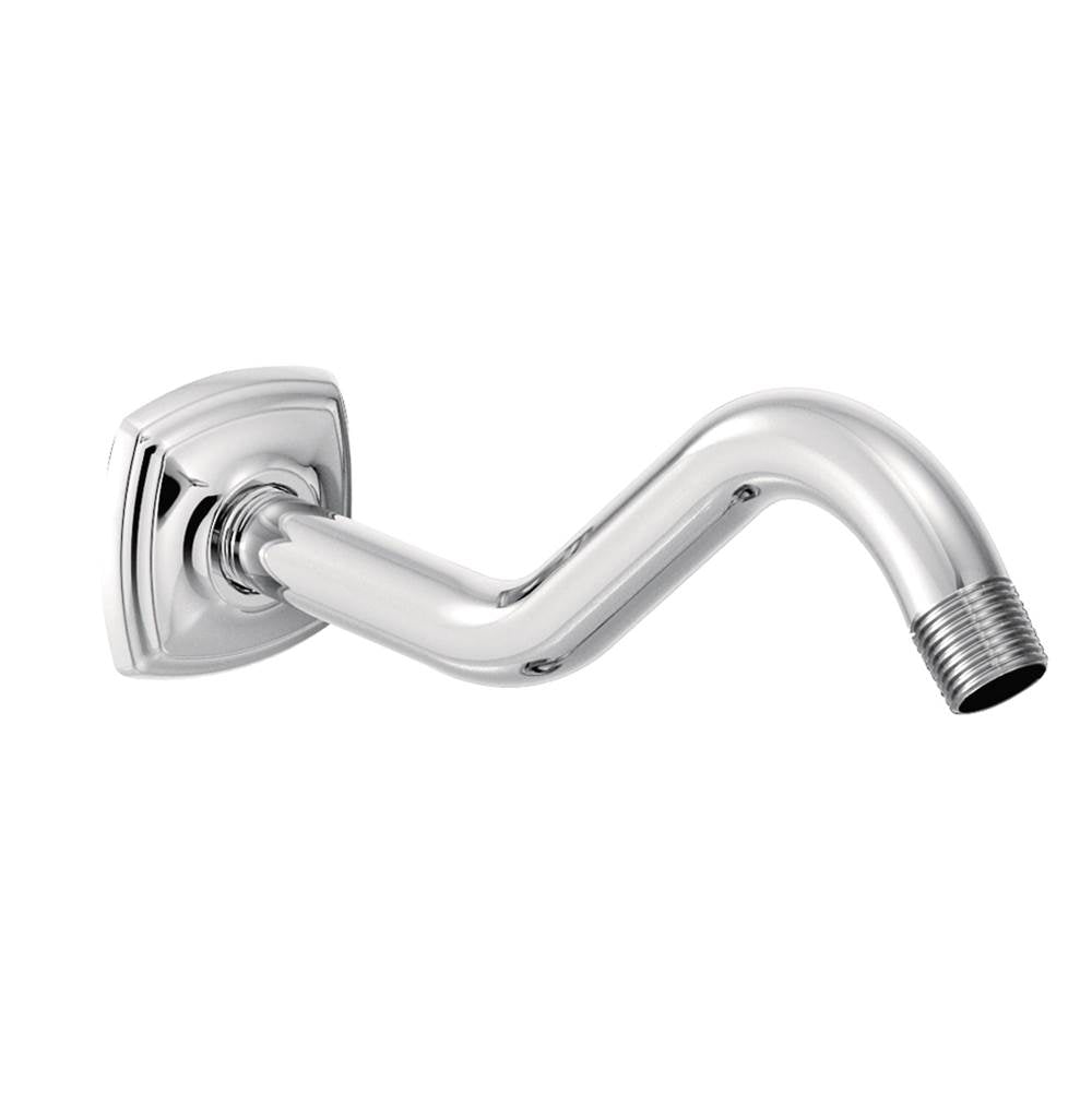 Moen - Curved Shower Arm with Wall Flange, Chrome - Chrome