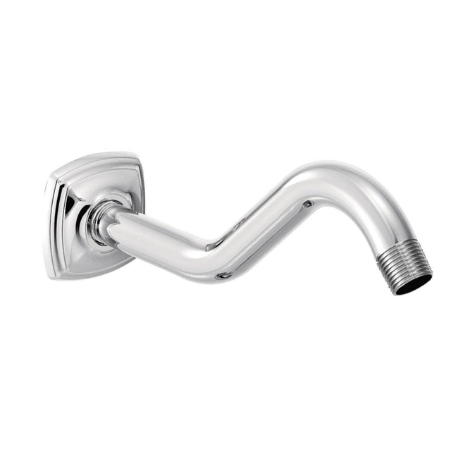 Moen - Curved Shower Arm with Wall Flange, Chrome - Chrome