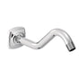 Moen - Curved Shower Arm with Wall Flange, Chrome - Chrome