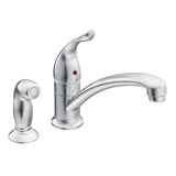 Moen - Chateau One-Handle Low Arc Kitchen Faucet, Chrome - Chrome