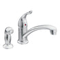 Moen - Chateau One-Handle Low Arc Kitchen Faucet, Chrome - Chrome