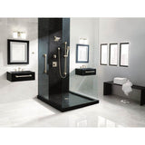 90 Degree Two-Handle Widespread Modern Bathroom Faucet, Valve Required, Chrome