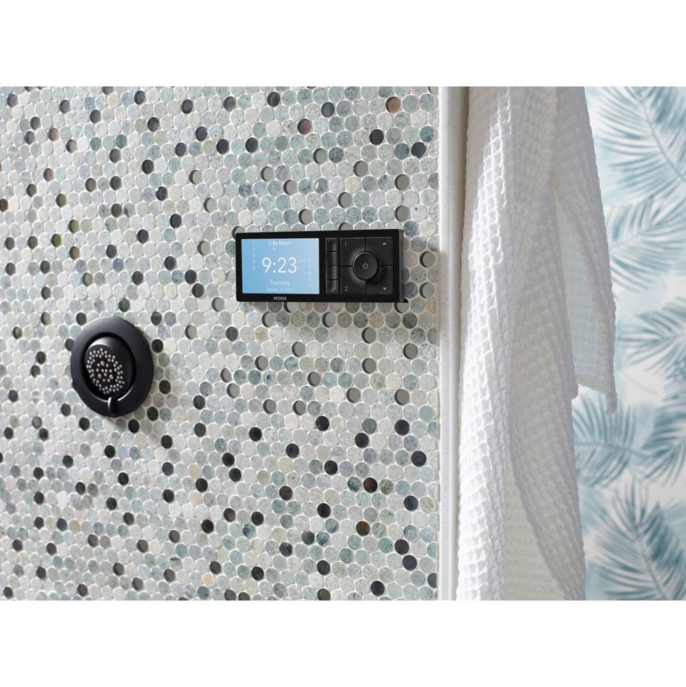 Smart Shower 4-Outlet Digital Shower Controller for Thermostatic Shower Valve, Matte Black