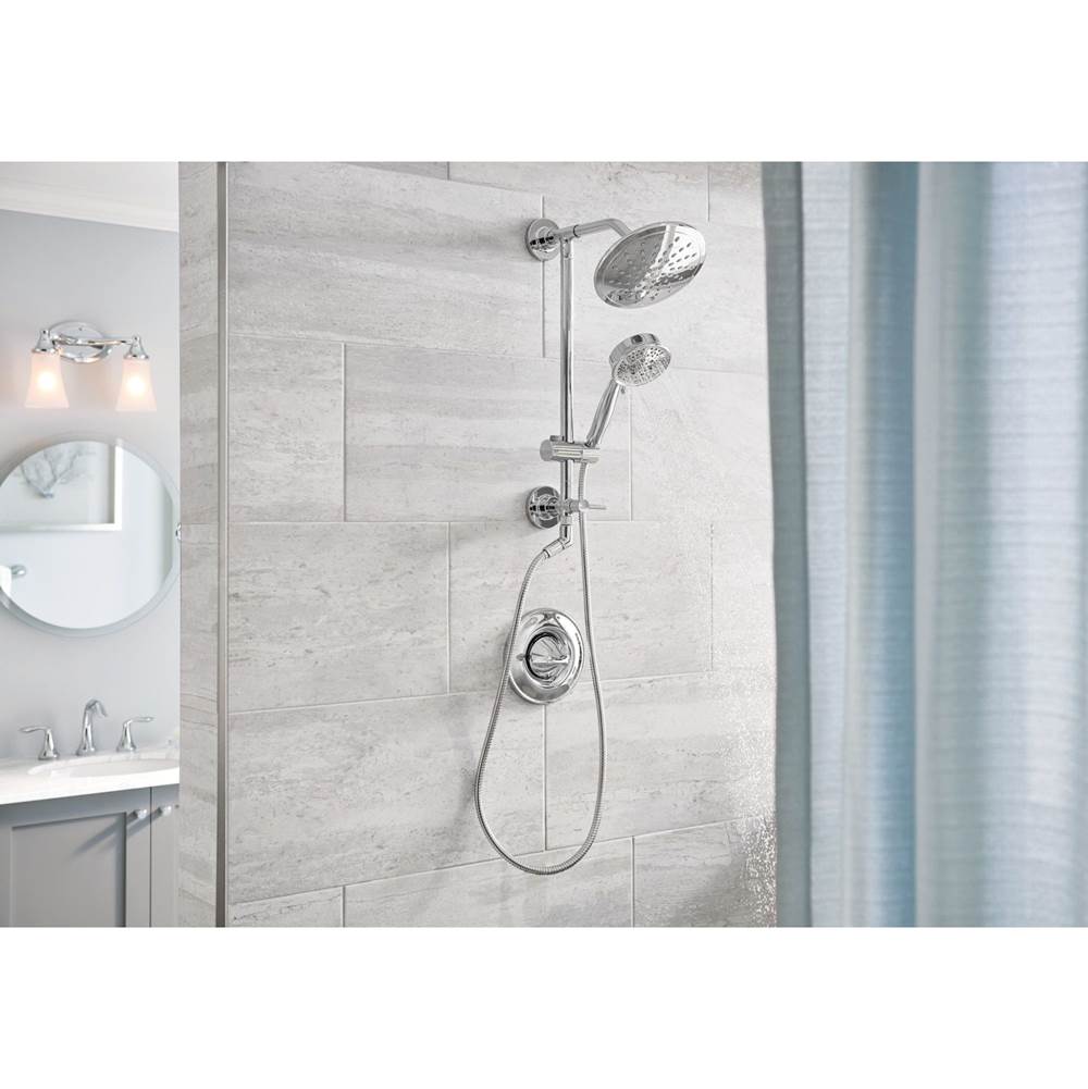 Shower Rail System with 2-Function Diverter in Chrome (Valve Sold Separately)