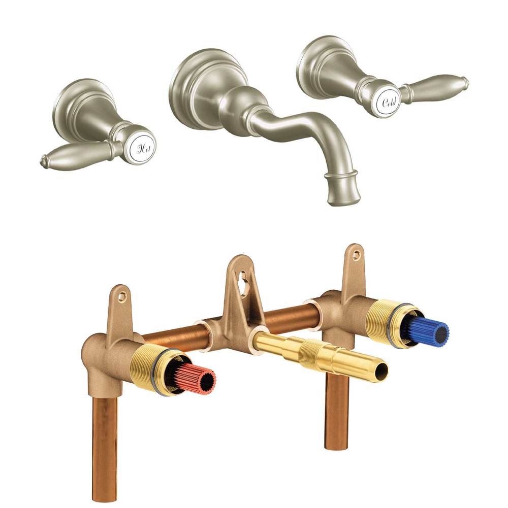 M-PACT Wallmount Bathroom Sink Faucet Rough-in Valve, 1/2-Inch CC with Mounting Brackets