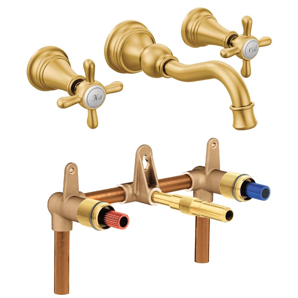 M-PACT Wallmount Bathroom Sink Faucet Rough-in Valve, 1/2-Inch CC with Mounting Brackets