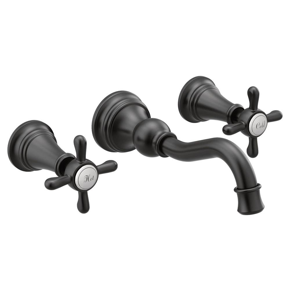 Weymouth 2-Handle Wall Mount High-Arc Bathroom Faucet in Chrome (Valve Sold Separately)