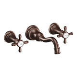 Weymouth 2-Handle Wall Mount High-Arc Bathroom Faucet in Chrome (Valve Sold Separately)