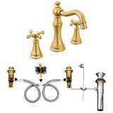 Weymouth 8 in. Widespread 2-Handle High-Arc Bathroom Faucet Trim Kit in Chrome (Valve Sold Separately)