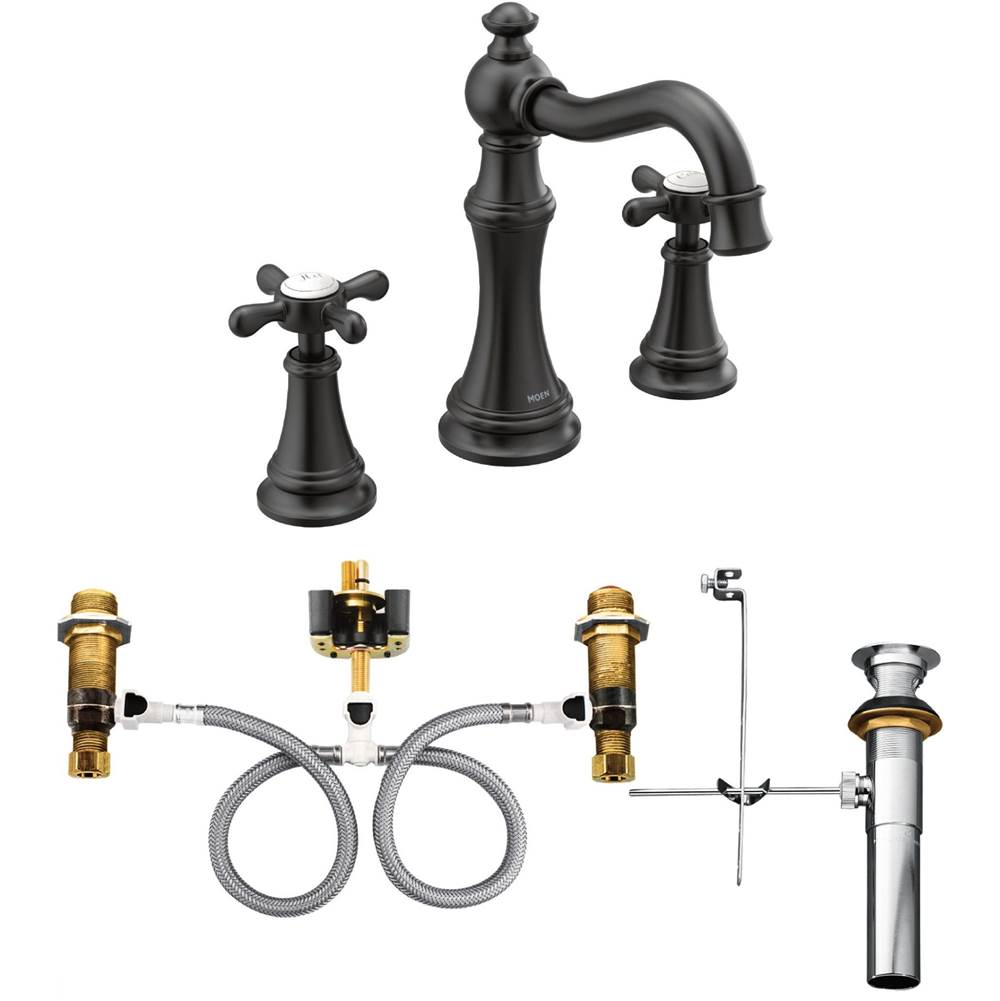Weymouth 8 in. Widespread 2-Handle High-Arc Bathroom Faucet Trim Kit in Chrome (Valve Sold Separately)