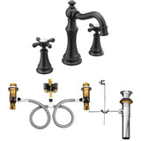 Weymouth 8 in. Widespread 2-Handle High-Arc Bathroom Faucet Trim Kit in Chrome (Valve Sold Separately)