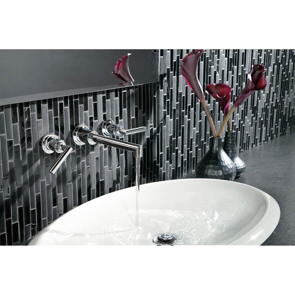Arris Wall Mount 2-Handle Low-Arc Bathroom Faucet Trim Kit in Chrome (Valve Sold Separately)