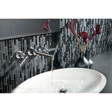 Arris Wall Mount 2-Handle Low-Arc Bathroom Faucet Trim Kit in Chrome (Valve Sold Separately)