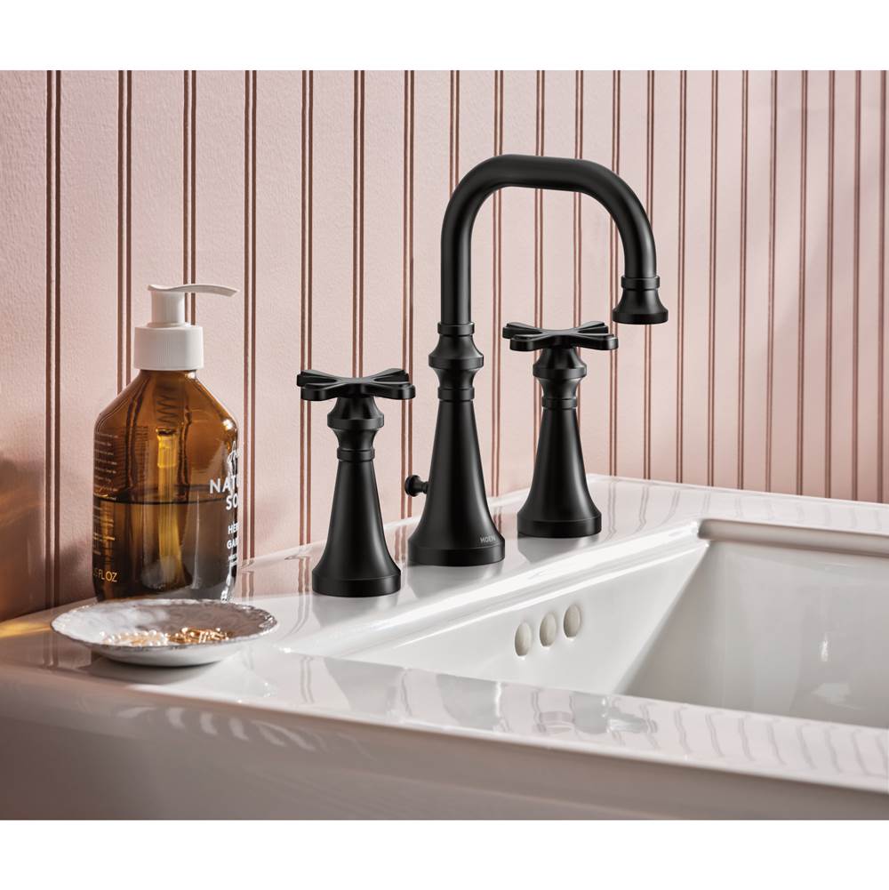 Colinet Traditional Two-Handle Widespread High-Arc Bathroom Faucet with Cross Handles, Valve Required, in Chrome