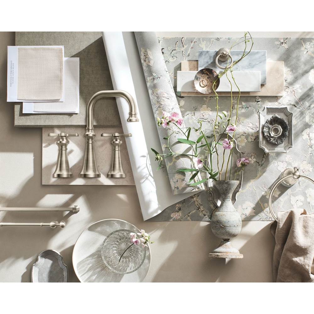 Colinet Traditional Two-Handle Widespread High-Arc Bathroom Faucet with Cross Handles, Valve Required, in Chrome