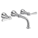 Colinet Traditional Lever Handle Wall Mount Bathroom Faucet Trim, Valve Required, in Chrome