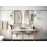 Brushed Gold Two Globe Bath Light