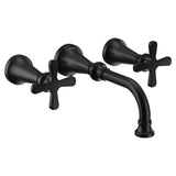 Colinet Traditional Cross Handle Wall Mount Bathroom Faucet Trim, Valve Required, in Chrome