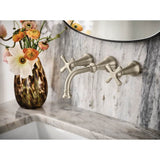 Colinet Traditional Cross Handle Wall Mount Bathroom Faucet Trim, Valve Required, in Chrome