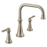 Colinet Two Handle Deck-Mount Roman Tub Faucet Trim with Lever Handles, Valve Required, in Chrome