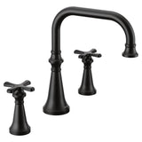 Colinet Two Handle Deck-Mount Roman Tub Faucet Trim with Cross Handles, Valve Required, in Chrome