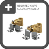 Freestanding Floor Mount Tub Filler Double Riser Floor Joist Concrete Mounting Kit
