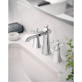Flara 8 in. Widespread 2-Handle High-Arc Bathroom Faucet Trim Kit in Chrome (Valve Sold Separately)