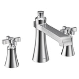 Flara 2-Handle Deck-Mount Roman Tub Faucet Trim Kit with Cross Handles in Chrome (Valve Sold Separately)