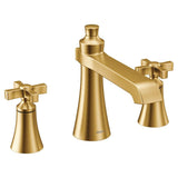 Flara 2-Handle Deck-Mount Roman Tub Faucet Trim Kit with Cross Handles in Chrome (Valve Sold Separately)
