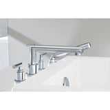 Arris 2-Handle Deck-Mount High-Arc Roman Tub Faucet Trim Kit in Chrome (Valve Sold Separately)