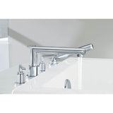 Arris 2-Handle Deck-Mount High-Arc Roman Tub Faucet Trim Kit in Chrome (Valve Sold Separately)
