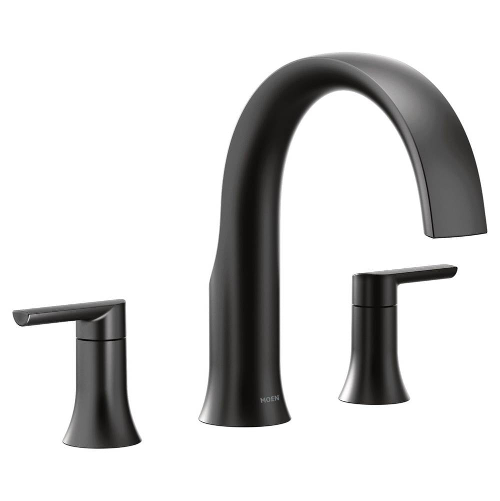 Doux 2-Handle Deck Mount Roman Tub Faucet Trim Kit in Chrome (Valve Sold Separately)