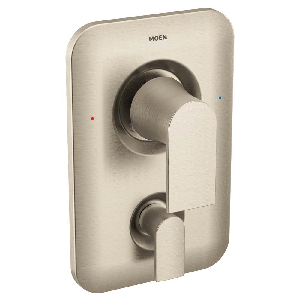 Moen - Genta LX Posi-Temp with Built-in 3-Function Transfer Valve Trim Kit, Valve Required, Brushed Nickel - Brushed Nickel