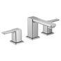 Moen - 90 Degree Two-Handle Widespread Modern Bathroom Faucet, Valve Required, Chrome - Chrome
