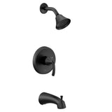 Moen - Glyde M-CORE 2-Series Eco Performance 1-Handle Tub and Shower Trim Kit in Matte Black (Valve Sold Separately) - Matte Black