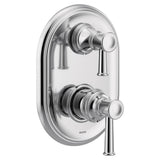 Moen - Belfield M-CORE 3-Series 2-Handle Shower Trim with Integrated Transfer Valve in Chrome (Valve Sold Separately) - Chrome
