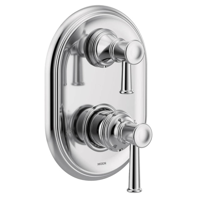 Moen - Belfield M-CORE 3-Series 2-Handle Shower Trim with Integrated Transfer Valve in Chrome (Valve Sold Separately) - Chrome