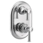 Moen - Belfield M-CORE 3-Series 2-Handle Shower Trim with Integrated Transfer Valve in Chrome (Valve Sold Separately) - Chrome