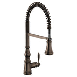 Moen - Weymouth One Handle Pre-Rinse Spring Pulldown Kitchen Faucet with Power Boost, Oil Rubbed Bronze - Oil Rubbed Bronze