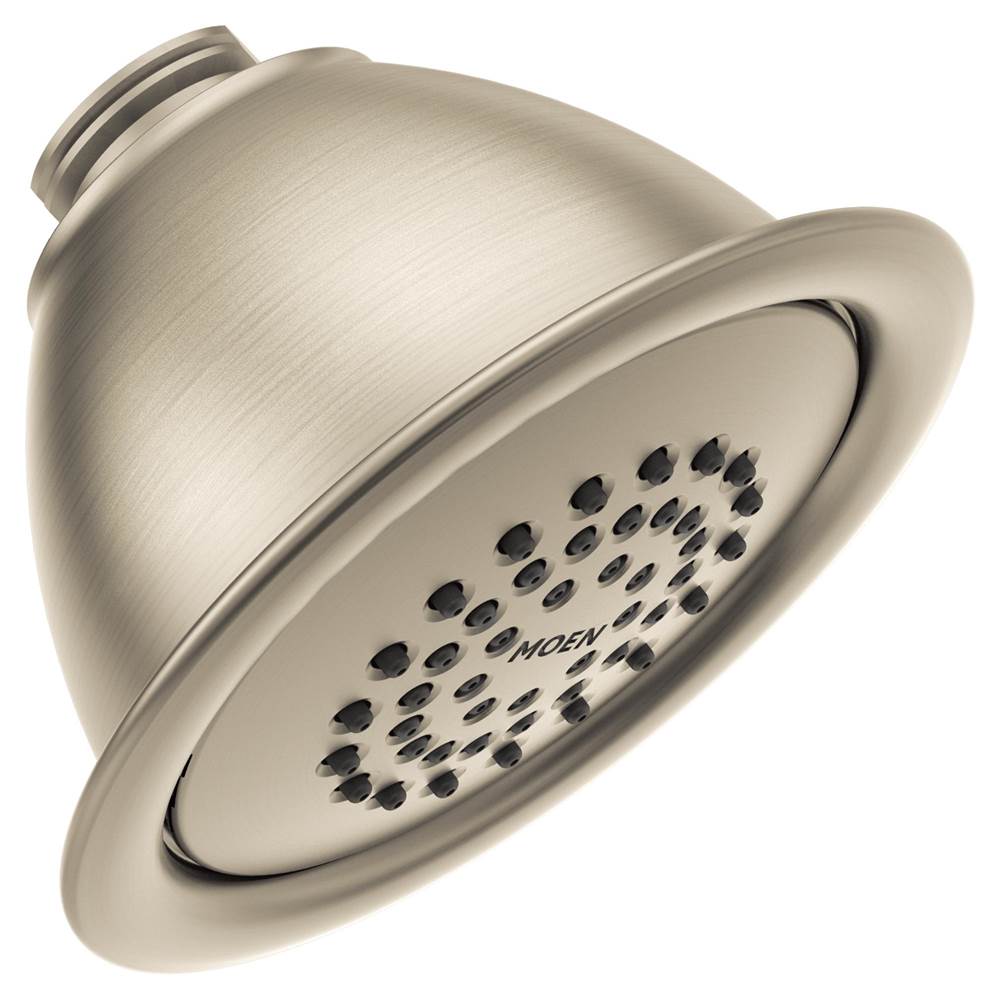Moen - 3.75-Inch Single Function Shower Head, Brushed Nickel - Brushed Nickel