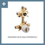 Via M-CORE 3-Series 2-Handle Shower Trim with Integrated Transfer Valve in Chrome (Valve Sold Separately)