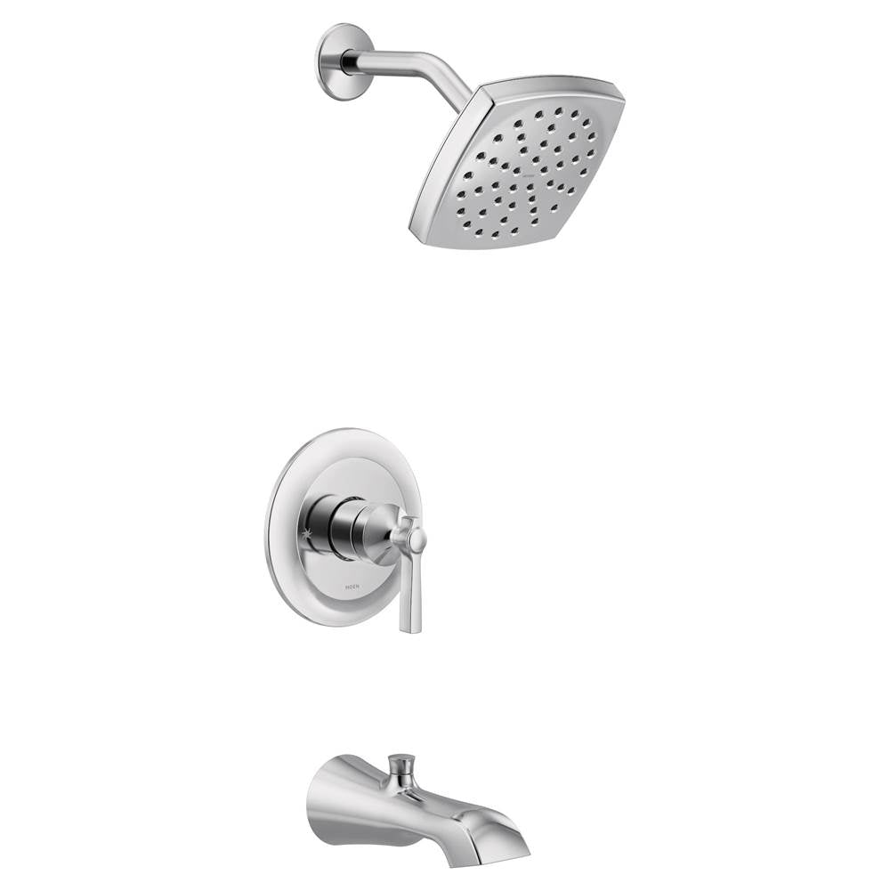 Moen - Flara M-CORE 3-Series 1-Handle Eco-Performance Tub and Shower Trim Kit in Chrome (Valve Sold Separately) - Chrome