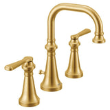 Moen - Colinet Traditional Two-Handle Widespread High-Arc Bathroom Faucet with Lever Handles, Valve Required, in Brushed Gold - Brushed Gold