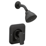 Moen - Rizon Single-Handle 1-Spray Posi-Temp Shower Faucet Trim Kit in Matte Black (Valve Sold Separately) - Matte Black