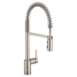 Moen - Align One Handle Pre-Rinse Spring Pulldown Kitchen Faucet with Power Boost, Spot Resist Stainless - Spot Resist Stainless