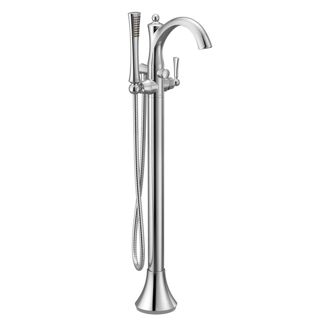 Moen - Wynford One-Handle Freestanding Floor Mount Tub Filler with Handshower, Includes Interchangeable Handle, Chrome - Chrome